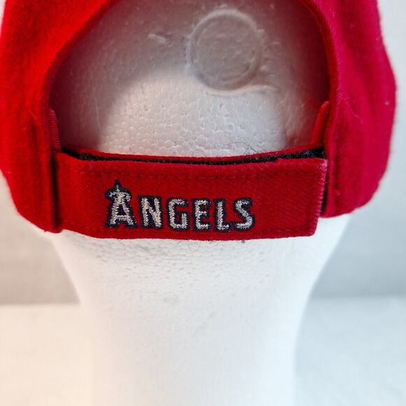 Los Angeles Angels Hook And Loop Strapback Dad Hat Cap Outdoor Cap Red - Picture 5 of 7